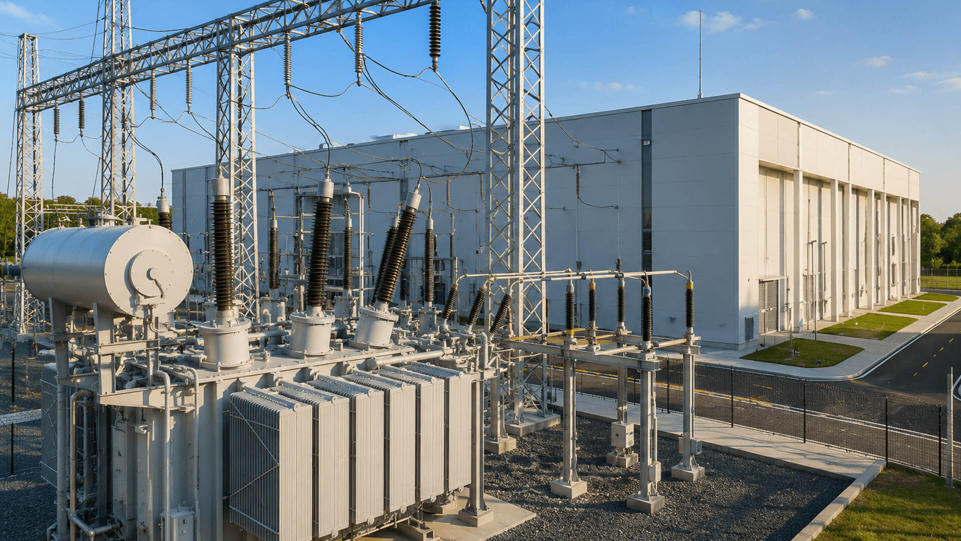 Data center transformer substation monitored by Leakwise oil detection